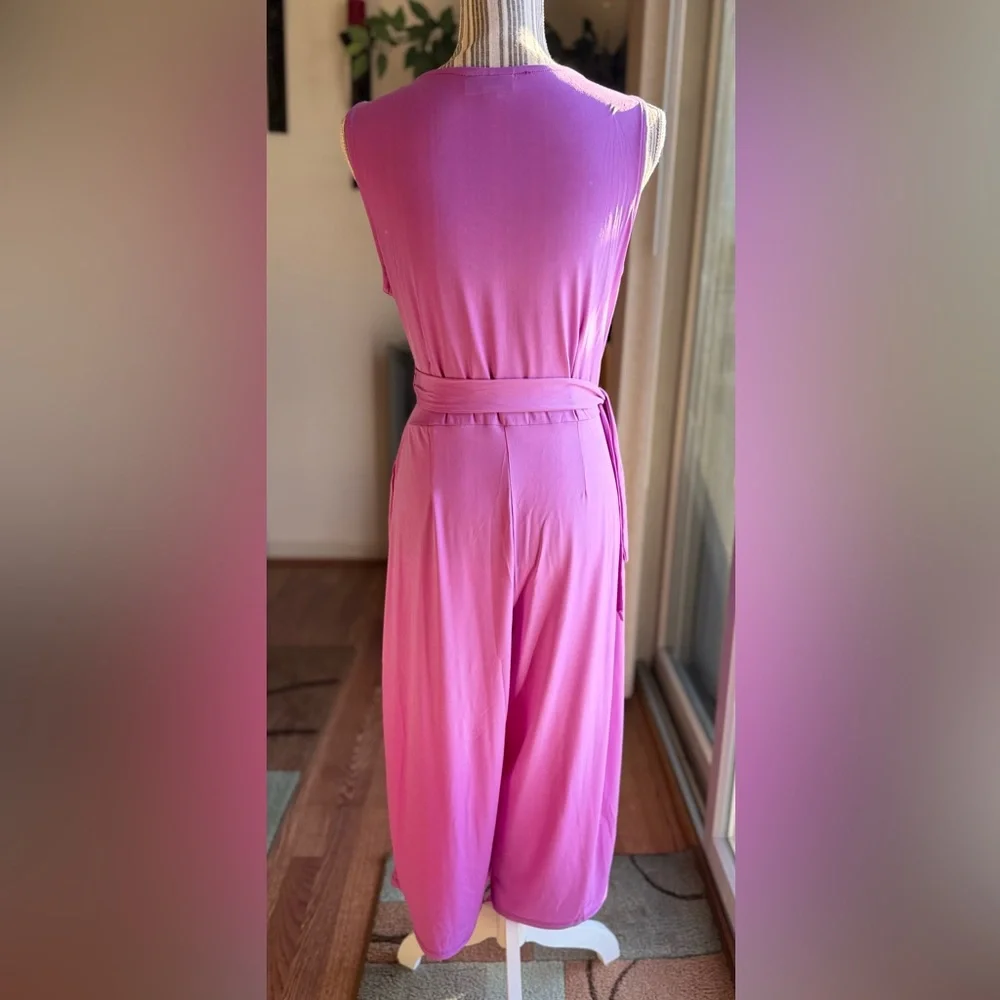 Nina Leonard Vibrant Pink Jumpsuit NWOT - Picture 5 of 9